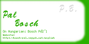 pal bosch business card